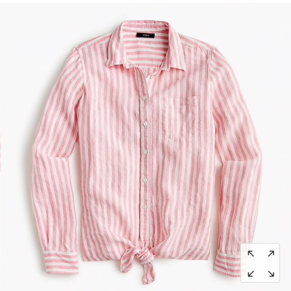 J. Crew Tie waist linen button down shirt - Picture 4 of 7